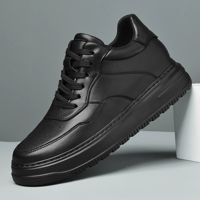 Classic Brand Skate Shoes Unisex Hidden Heel Leather Outdoor Sport Shoes Couples Designer High Top Gym Training Shoe Sneakers