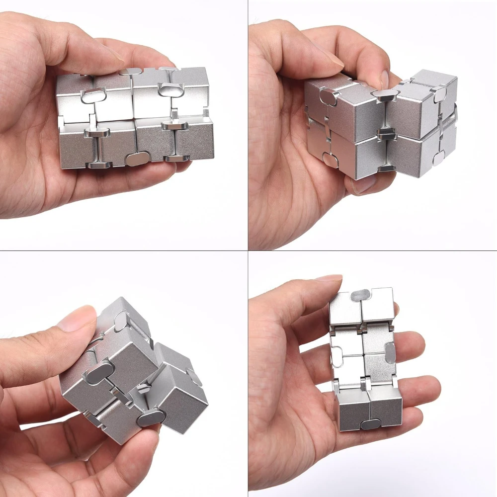 ของเล่น Fidget Finger, Metal Infinity Cube Prime เพื่อบรรเทาความเครียดและความวิตกกังวล, ของขวัญทางประสาทสัมผัสที่ทนทานเป็นพิเศษสําหรับผู้ใหญ่และเด็ก