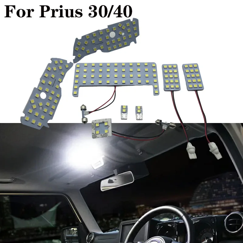 1set For Toyota Prius 30 series XW30 2010 2011 2012 2013 2014 2015 Car LED Bulbs Interior Dome Lamp License Plate Light