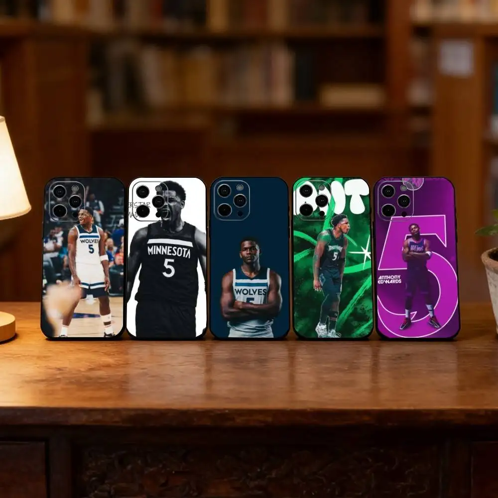 

Anthony Edwards Phone Case For iPhone 17, 16,15,14,13,12,11 Plus,Pro Max, Others Soft Black Cover