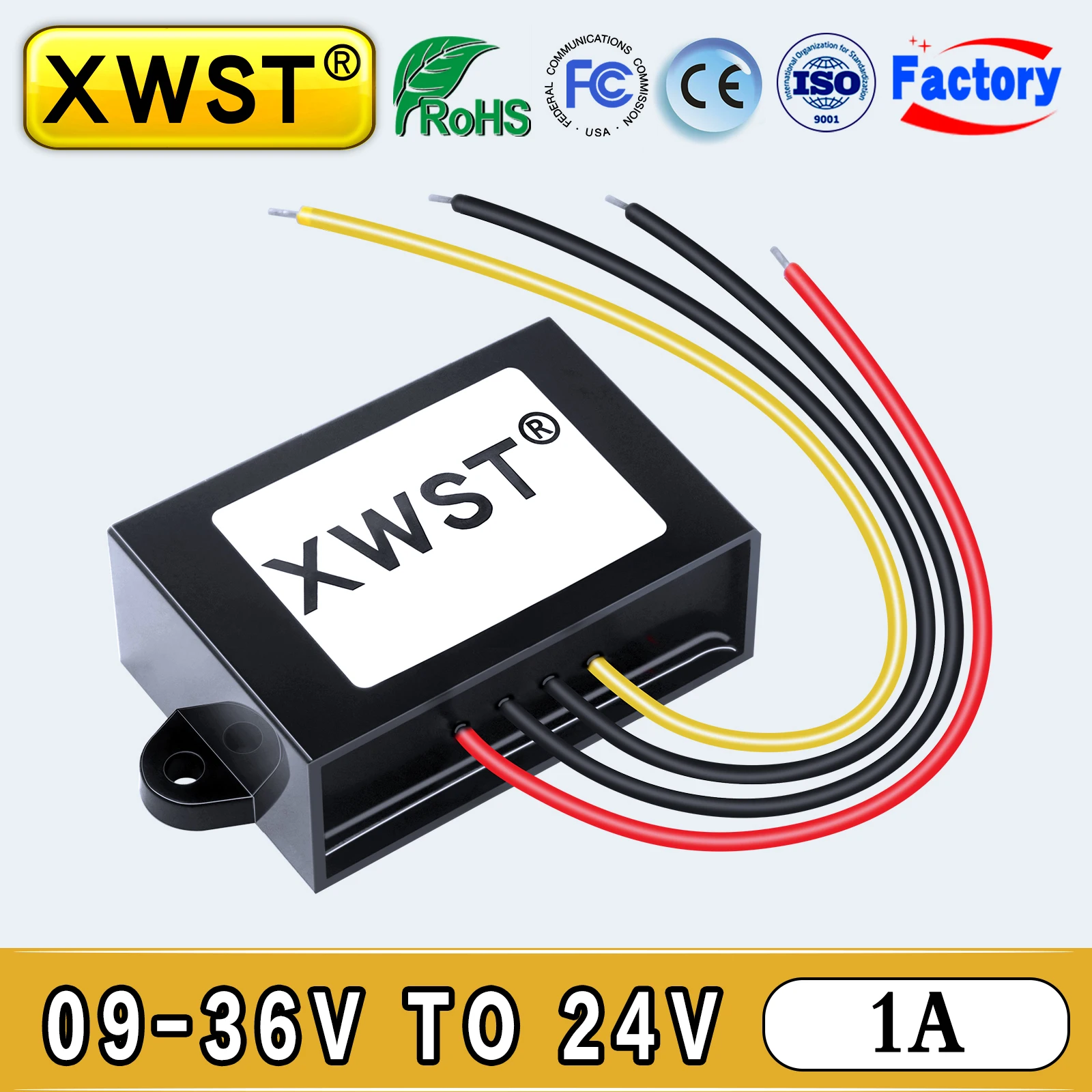 High Efficiency DC DC Converter 9-36V 12V24V to 24V Power Inverter 1A  24W Boost Buck Voltage Regulator Stabilizer For Car Solar