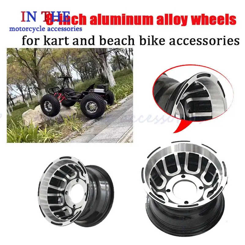 

8 Inch Tires Wheel white hub 8 Inch 19X7-8 inch 18* 9.5-8 inch Wheel Rims for ATV parts