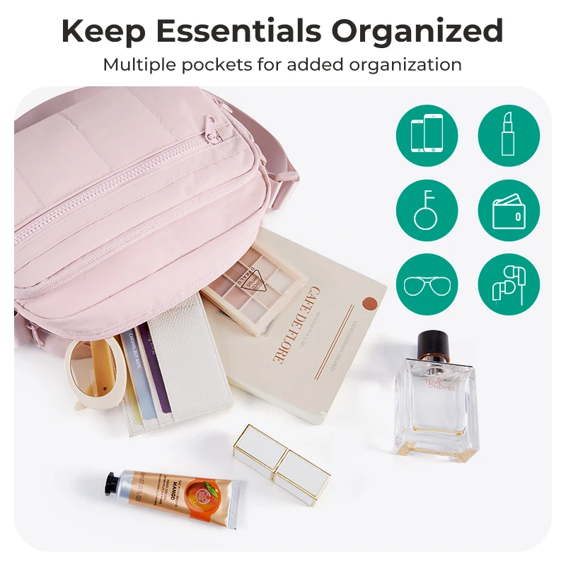 BAGSMART Borse a tracolla Borsa a tracolla Hobos imbottita casual da donna Borsa a tracolla portatile da viaggio femminile in tinta unita