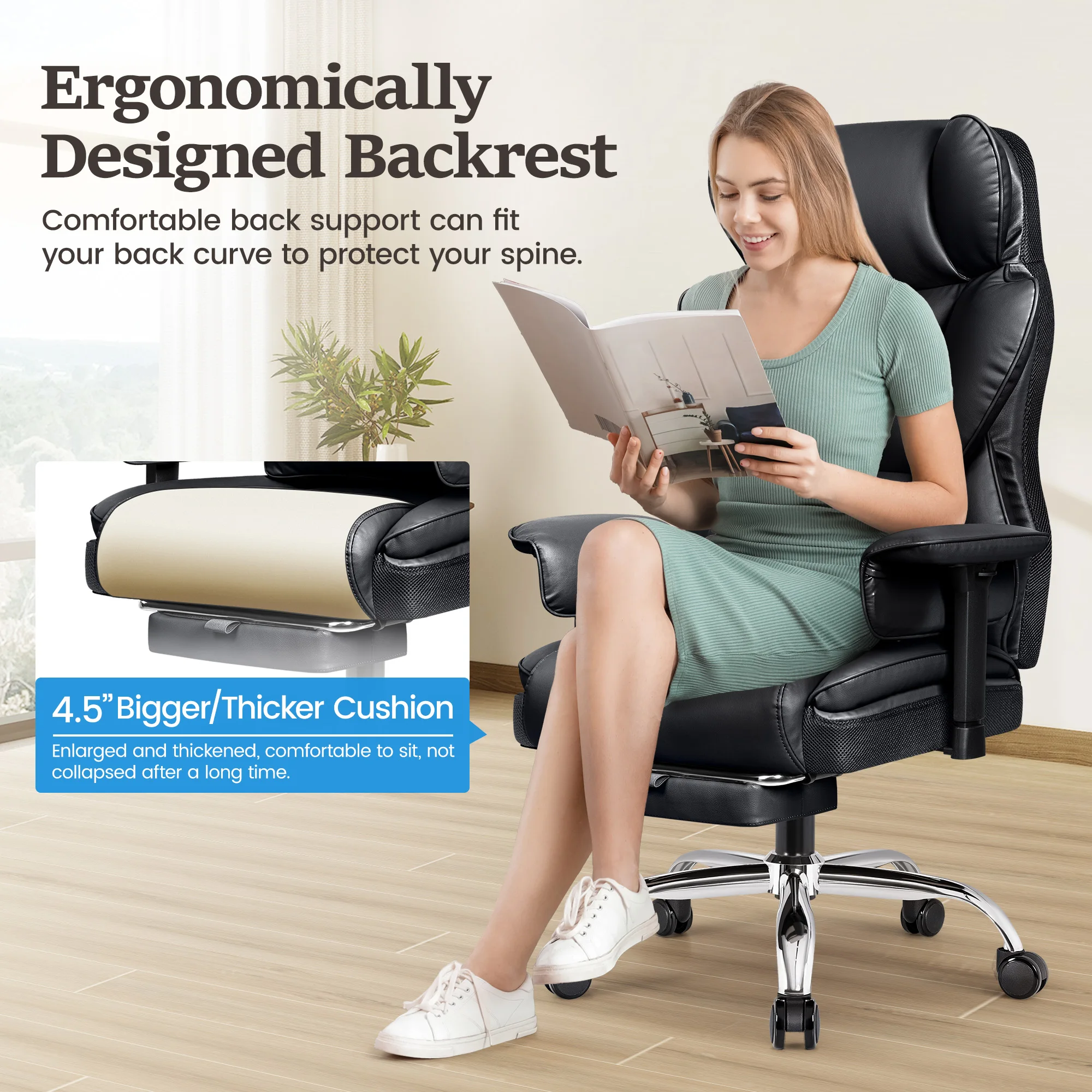 KERDOM Big and Tall Gaming Cha - Gaming Chair Lumbar Pillow review and price