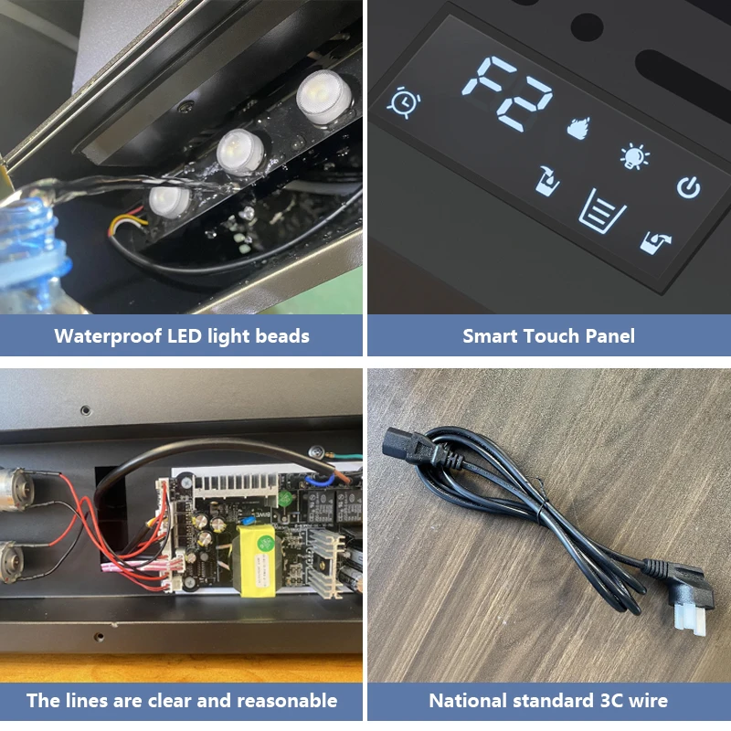 Perapian atomisasi simulasi nyala api dekorasi TV dalam ruangan pelembap api simulasi dengan aplikasi remote control tertanam perapian elektronik uap air 3D...