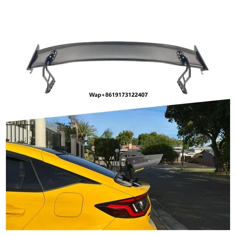 

For Gen 11 FL5 Type Hatch Rear Spoiler Carbon Fiber Swan Neck Wing Single Deck SPN Style