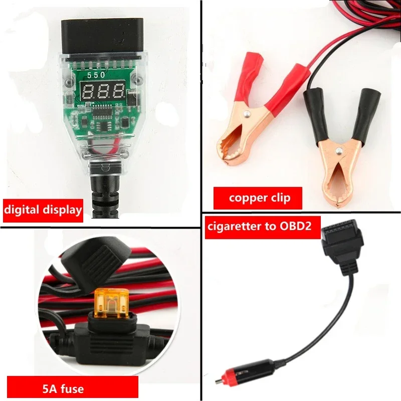 A+ Car Computer Power Failure Memory OBD Replacement Battery Continuous Power CABLE Replacement Battery Leakage Detection Tool