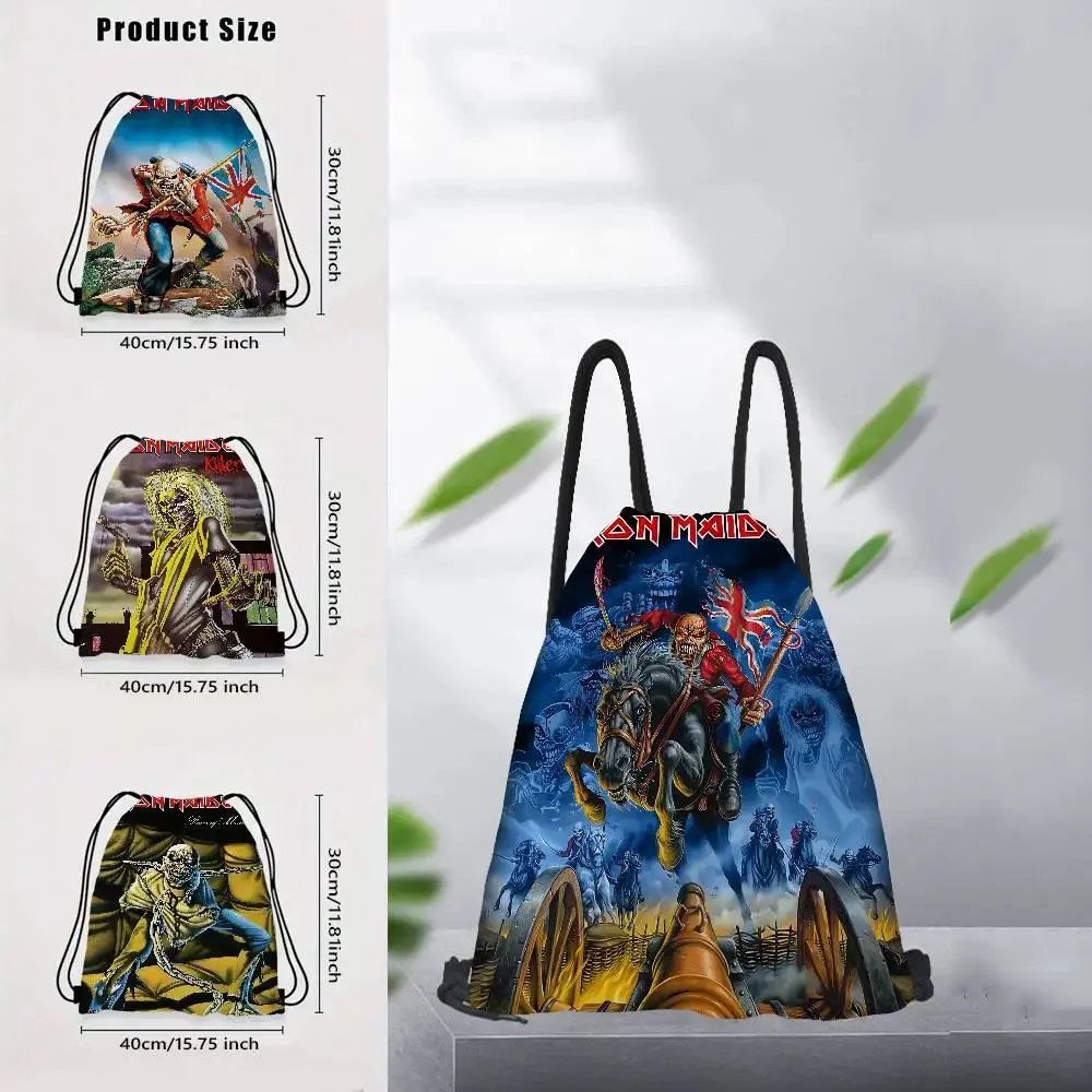 حقيبة ظهر كلاسيكية للنساء من I-Iron M-Maiden، جيب برباط مطبوع لطيف، سعة عالية، هدية تخزين محمولة #3