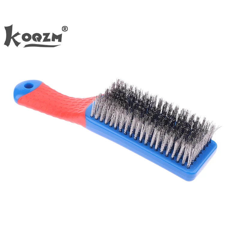 Heavy Duty Stainless Steel Wire Brush With Comfortable Plastic Handle - Perfect For Removing Rust, Welding Slag, Dirt, And Paint