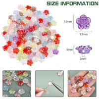 50pcs/lot 12mm Rose Beads Acrylic Flower Spacer Beads Jewelry Making Accessories DIY Bracelet Necklace Earrings Jewelry Findings