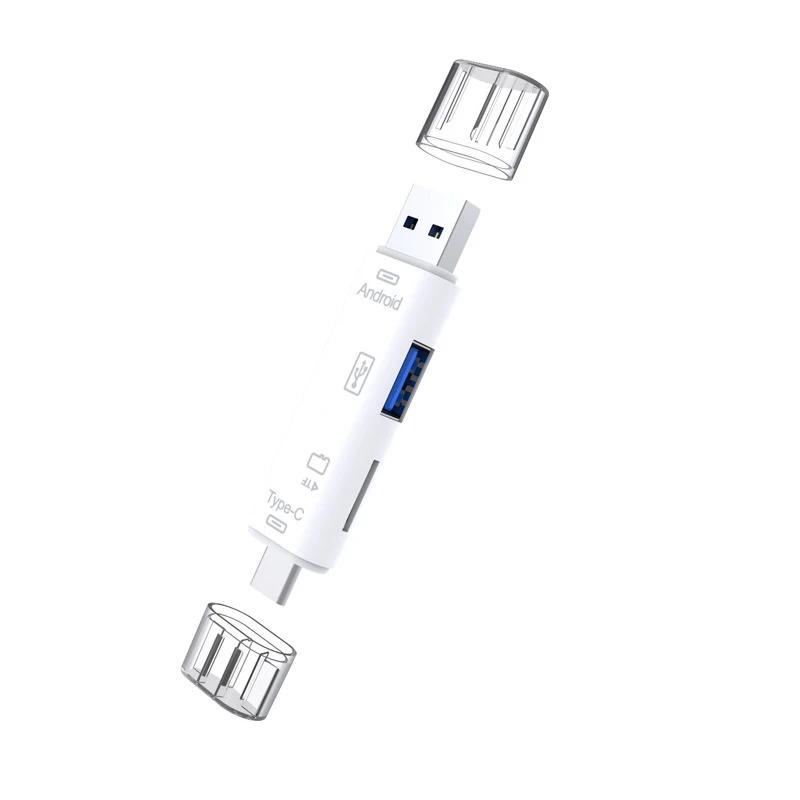 

5 в 1 USB 2.0 Type C/USB/Micro-USB/TF/SD устройство чтения карт памяти OTG адаптер для чтения карт памяти аксессуары для мобильных телефонов