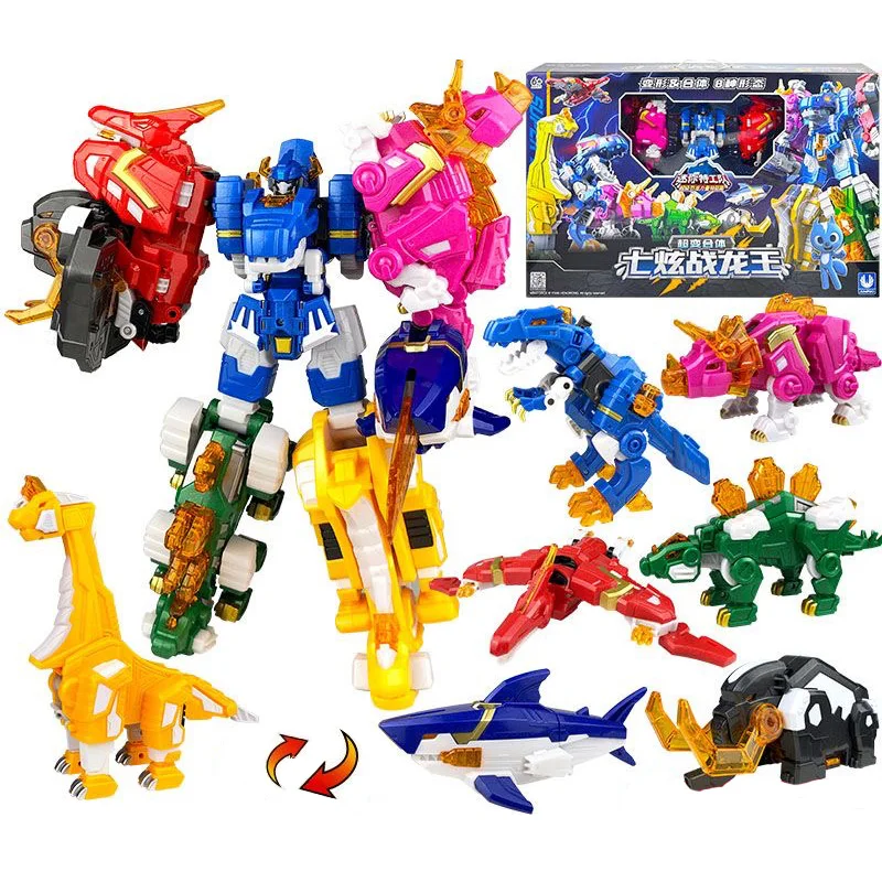 

7 IN 1/5 IN 1 Mini Force 2 Super Dino Power Transformation Dinosaur Toys Action Figures Mini Force X Deformation Robot Mecha Toy