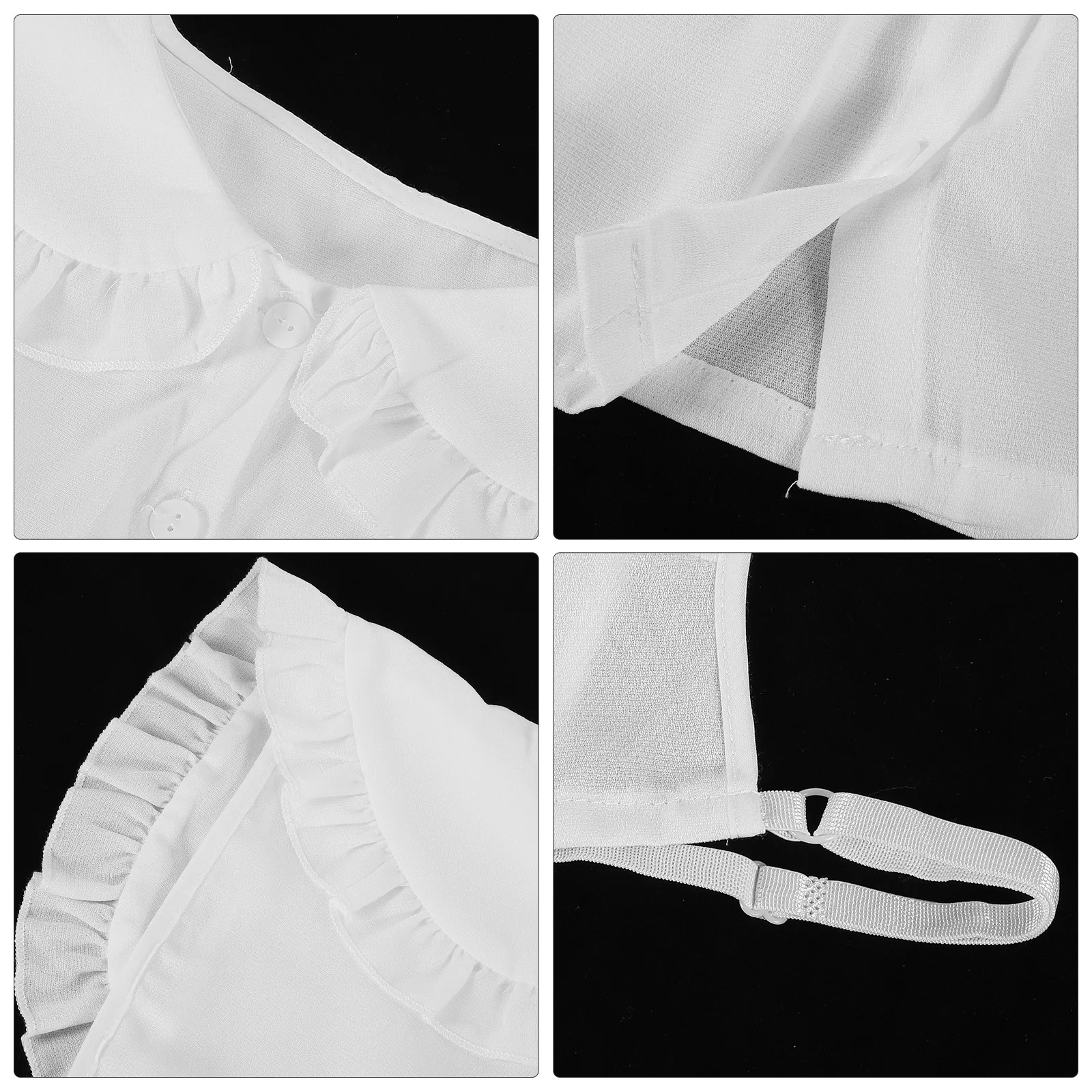

1Pcs Shirt Collar Decorative Sweet Chiffon Fake Collar Perfect for Sweaters Dresses Casual Wear Clothes Accessory