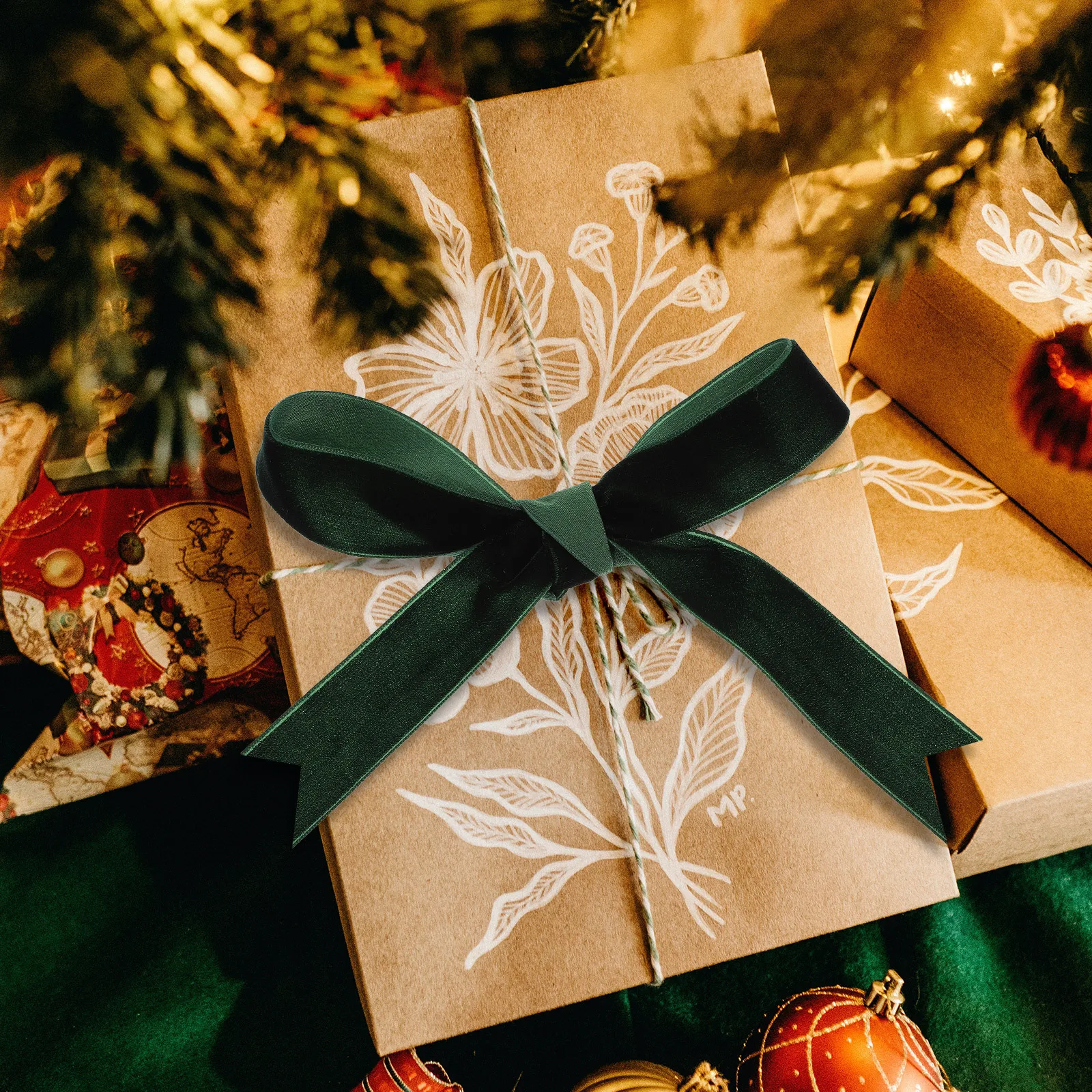 

1 Roll Ribbon Cuttable Diy Wrapping Ribbon For Gift Packaging Decorative Craft Supply Party Decoration Thanksgiving Christmas