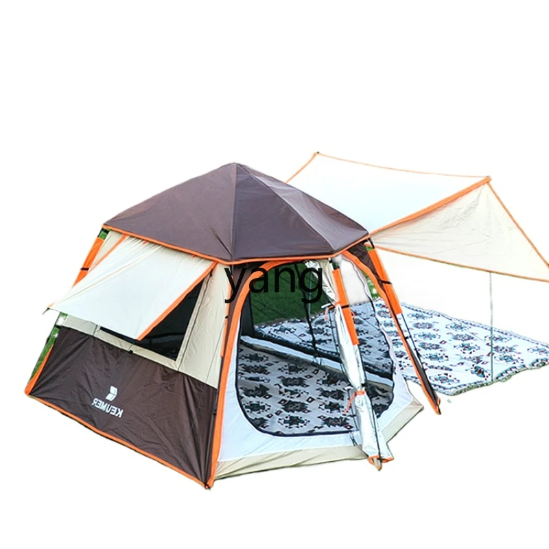 LXL Family Camping Automatic Pavilion Rainproof Double Layer Outdoor Folding