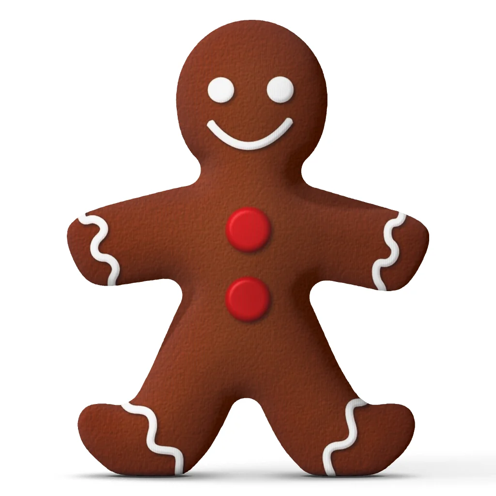 Gingerbread Man Christmas Plush Pillow Shaped Stuffed Cushion Holiday Throw Pillow for Sofa Bed Cute Festive Home Decor Gift