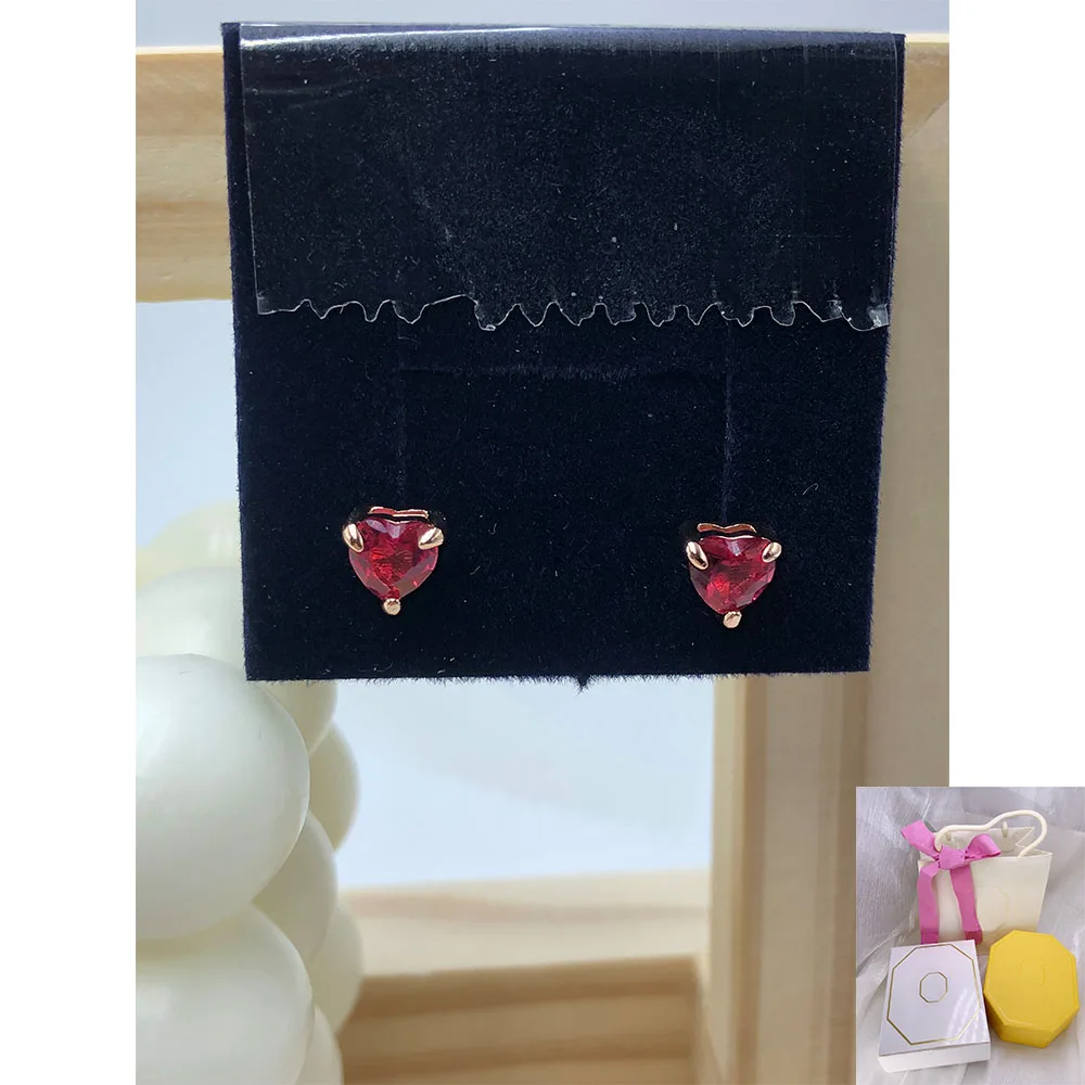 

New hot selling simple love red earrings romantic jewelry birthday party gift