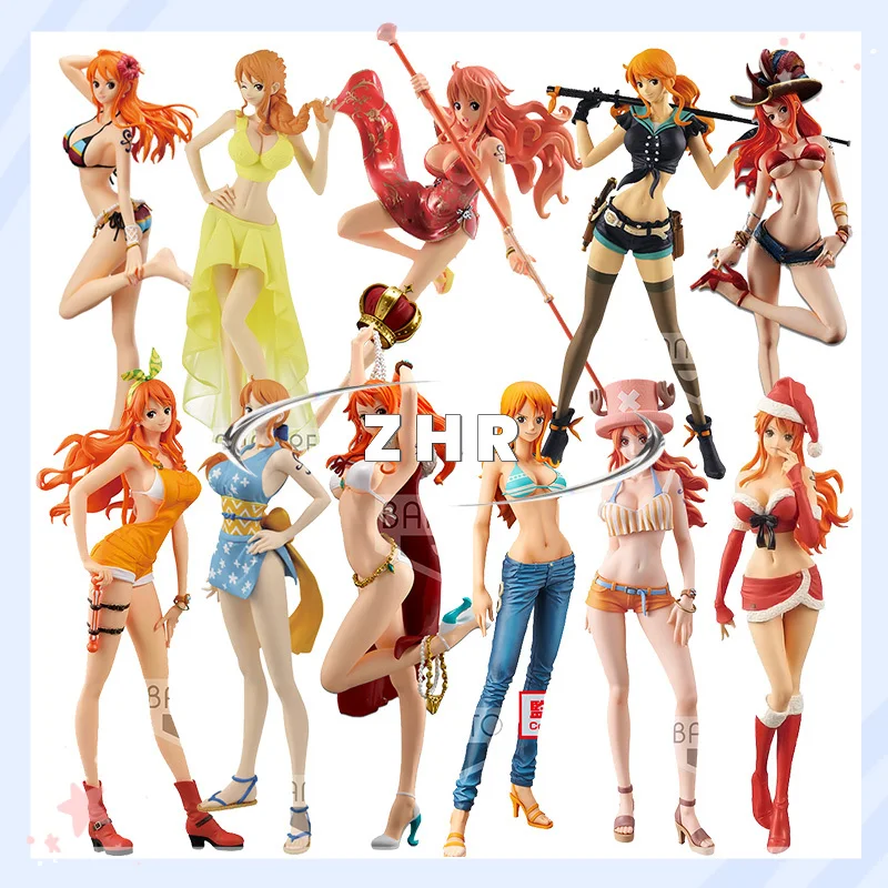 In Stock Bandai BANPRESTO One Piece Flash Charm SSP Kimono FDS Weather Stick Nami Animation Model Action Figure Collection Gift