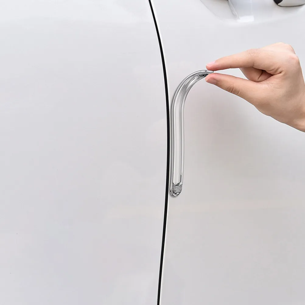 4Pcs Car Door Bumping Strip Sun Proof Rain Proof Transparent Car Side Door Protector Auto Protector Anti Collision Strip