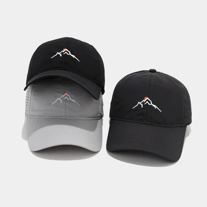 Quick Drying Sport Cap Water Resistant Outdoor Baseball Hat Unstructured Embroidered Cap Breathable Lightweight Hiking Sun Hat