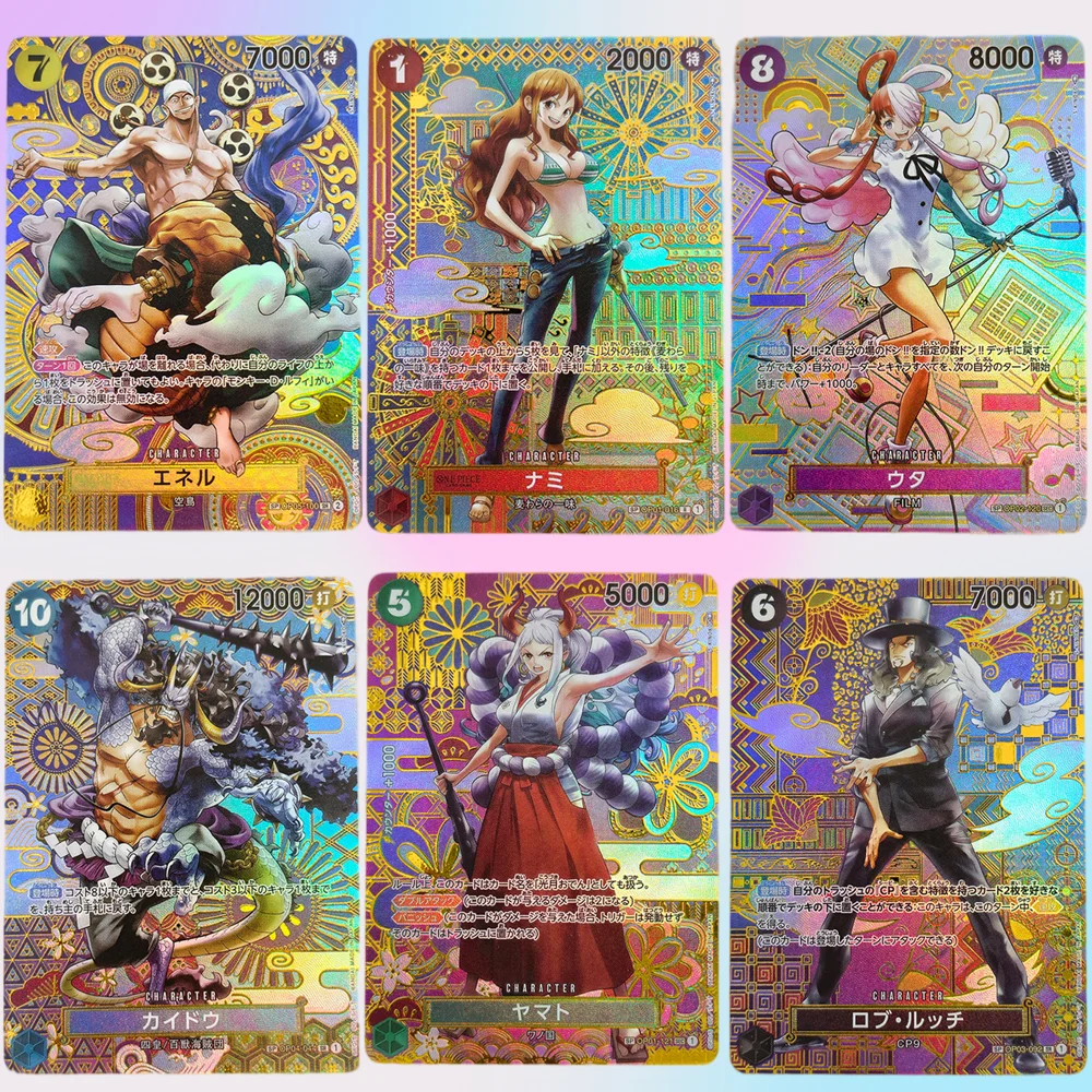 Selbstgemachte Proxy One Piece Japanische OP-05 SP Karten Nami Yamato Uta Enel Kaido Rob Lucci Spiel-Sammelkarten Spielzeug