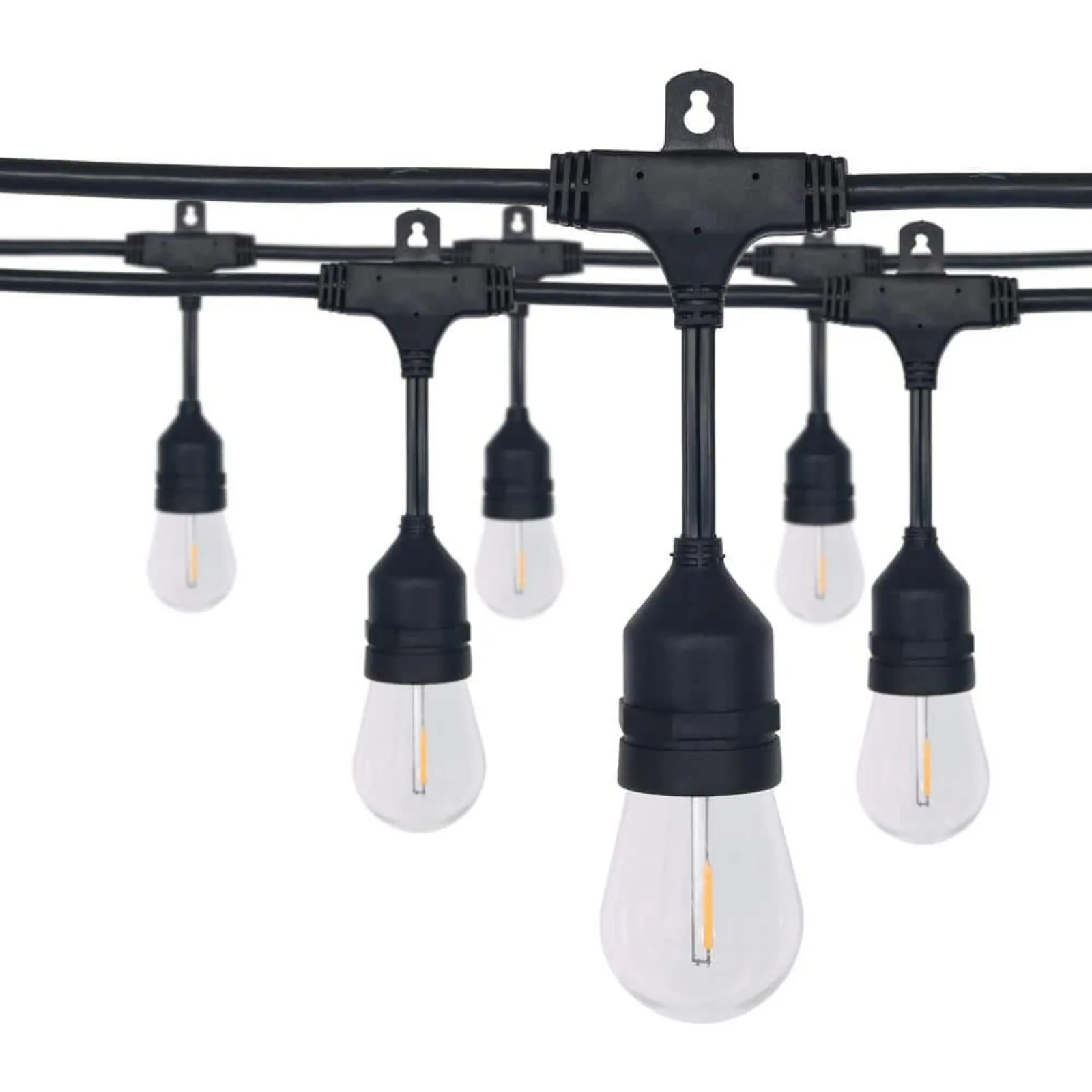 Plug-In A-Shape Bulbo String Light Set, EUA exterior e interior, 48 pés