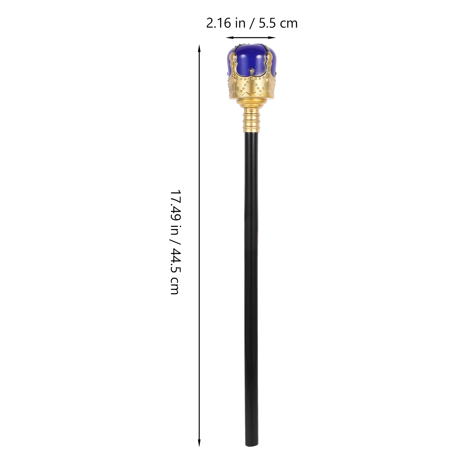 King Scepter Prop Plastic Decorative Cane For Halloween Cosplay Costume Accessory Role Playing Dress Up Party Decor