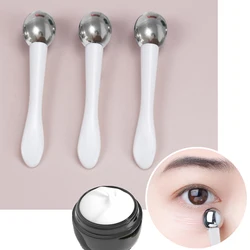 Rouleau applicateur de crème pour les yeux, 1 pièce, anciers de massage, spatule cosmétique, cuillère qualifiée ale anti-déformable, en alliage d'or, outil de soins de la peau fine