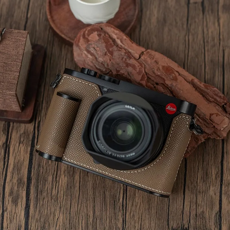 Handle Genuine Leather Protector FOR Leica Q3 43 Half Set Camera Bag Leather Case Base Storage Accessory Q3