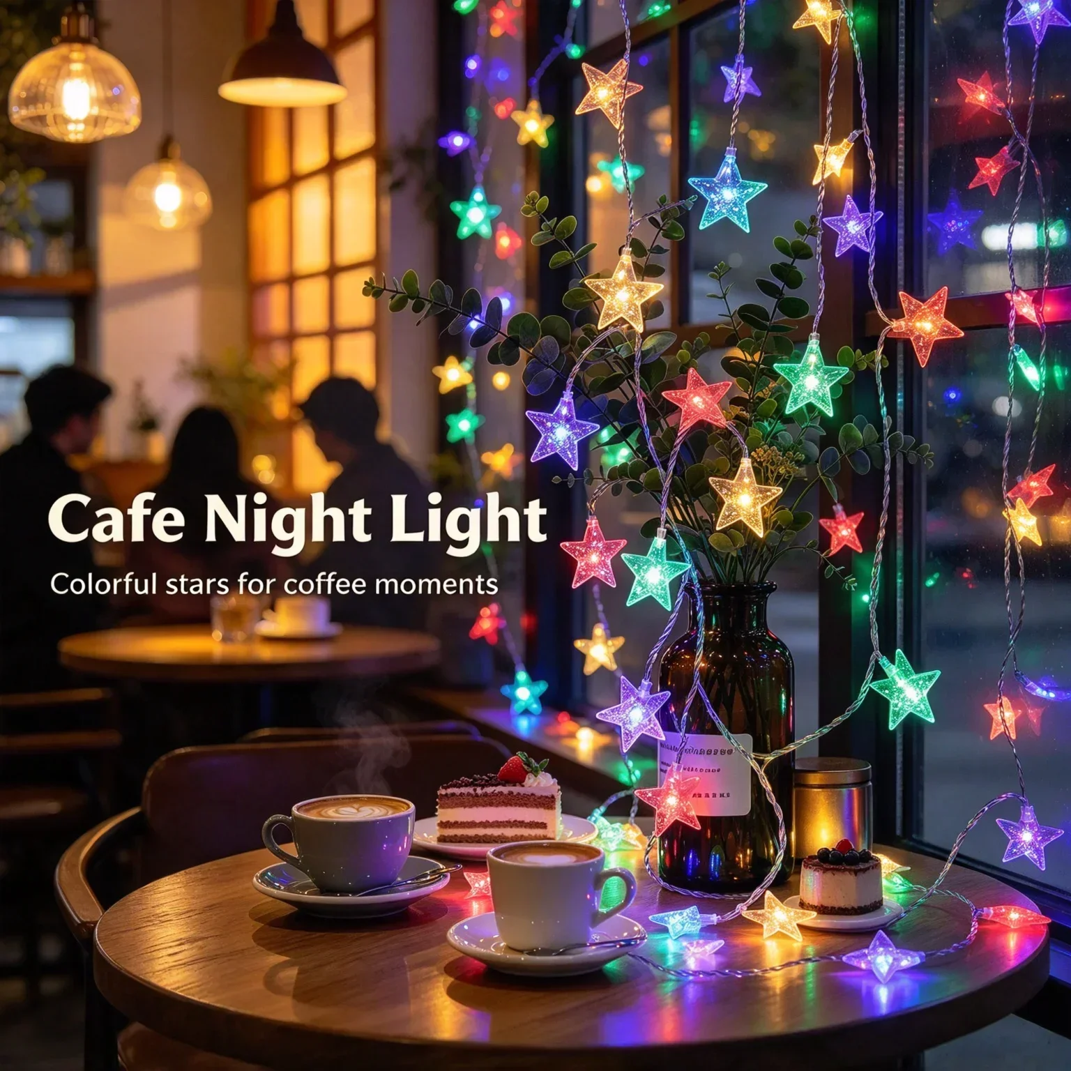 3m LED Star String Lights Christmas Garland Battery Powered Wedding Party Fairy Lamps for Window Wall Bedroom Home Decor