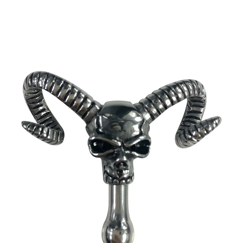 Hollow Skull Cow Penis Plug Stick Catheter Metal Urethral Expander Sounding Dilator Male Masturbator Sex Toy for Man Tooy Gode