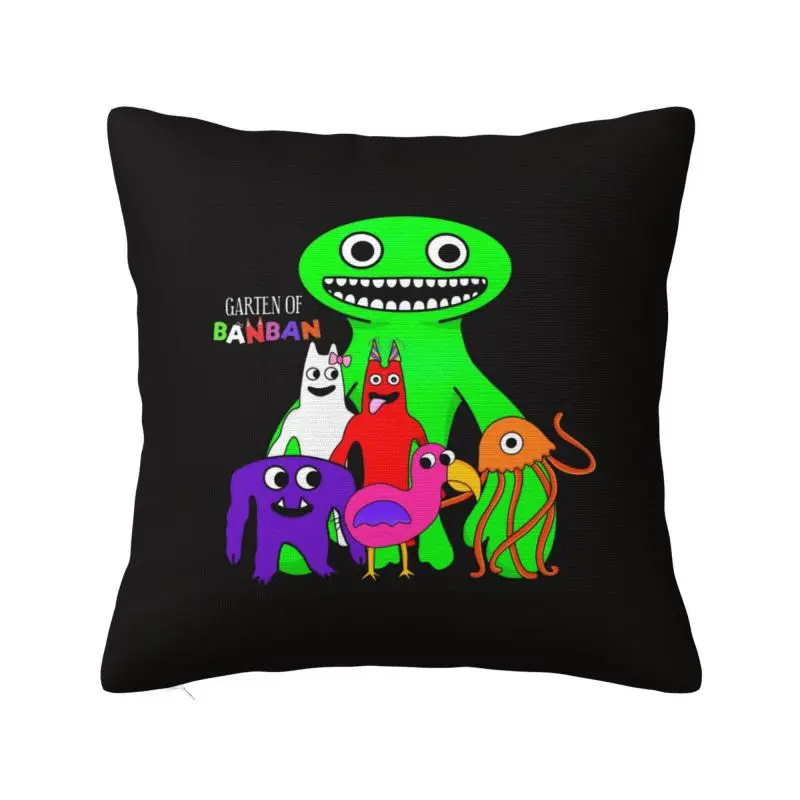 

Custom Garten Of Banban Group Rainbows Friend-Video Game Luxury Pillow Cover Cushions Cover for Sofa
