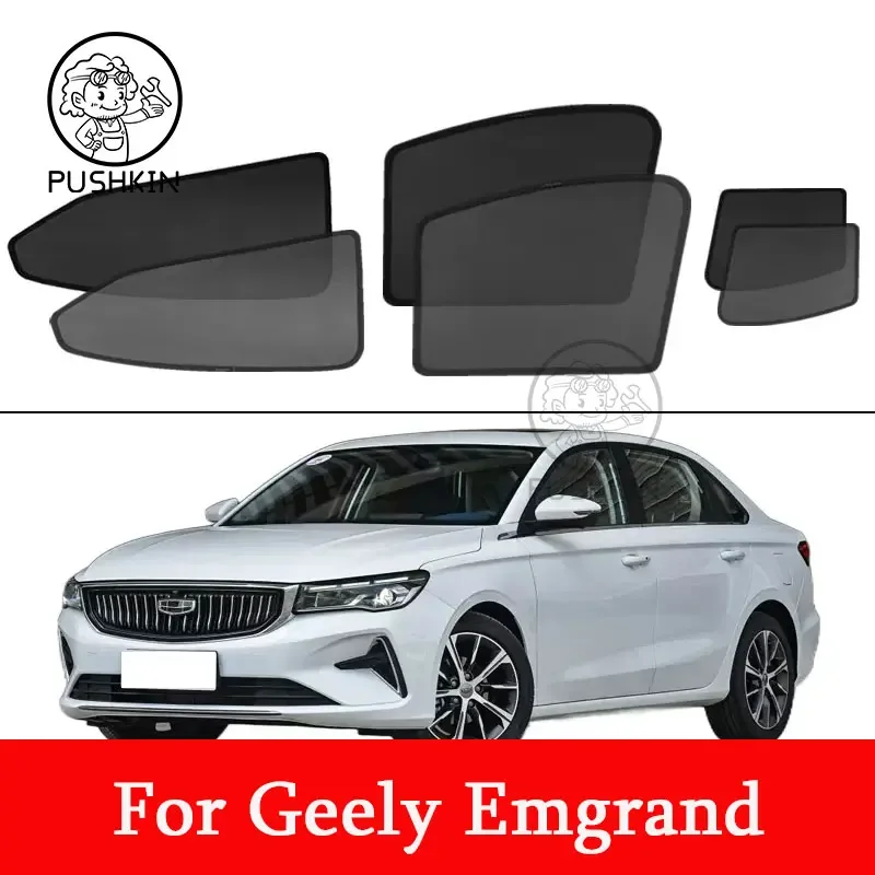 

For Geely Emgrand 4th 2022 Car Sunshade Shield Magnetic Rear Side Baby Window Sun Shade Visor Front Windshield Frame Curtain