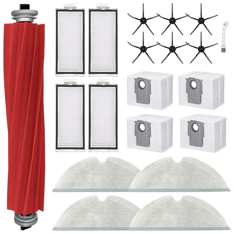 M04k escova lateral principal filtro hepa esfregões saco de pó como mostrado acessórios aspirador para xiaomi roborock q7 max/q7 max + vácuo cl