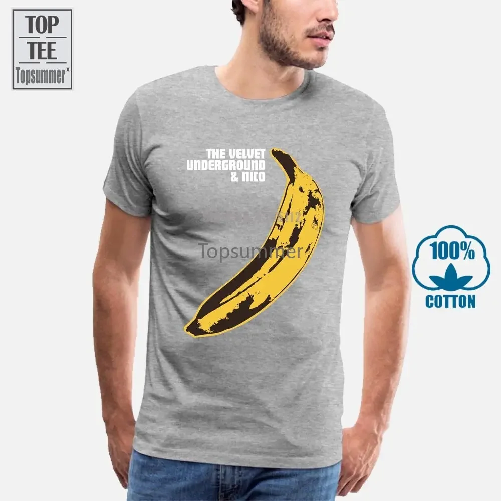 Velvet Underground Men'S Distressed Banana Slim Fit T Shirt Black