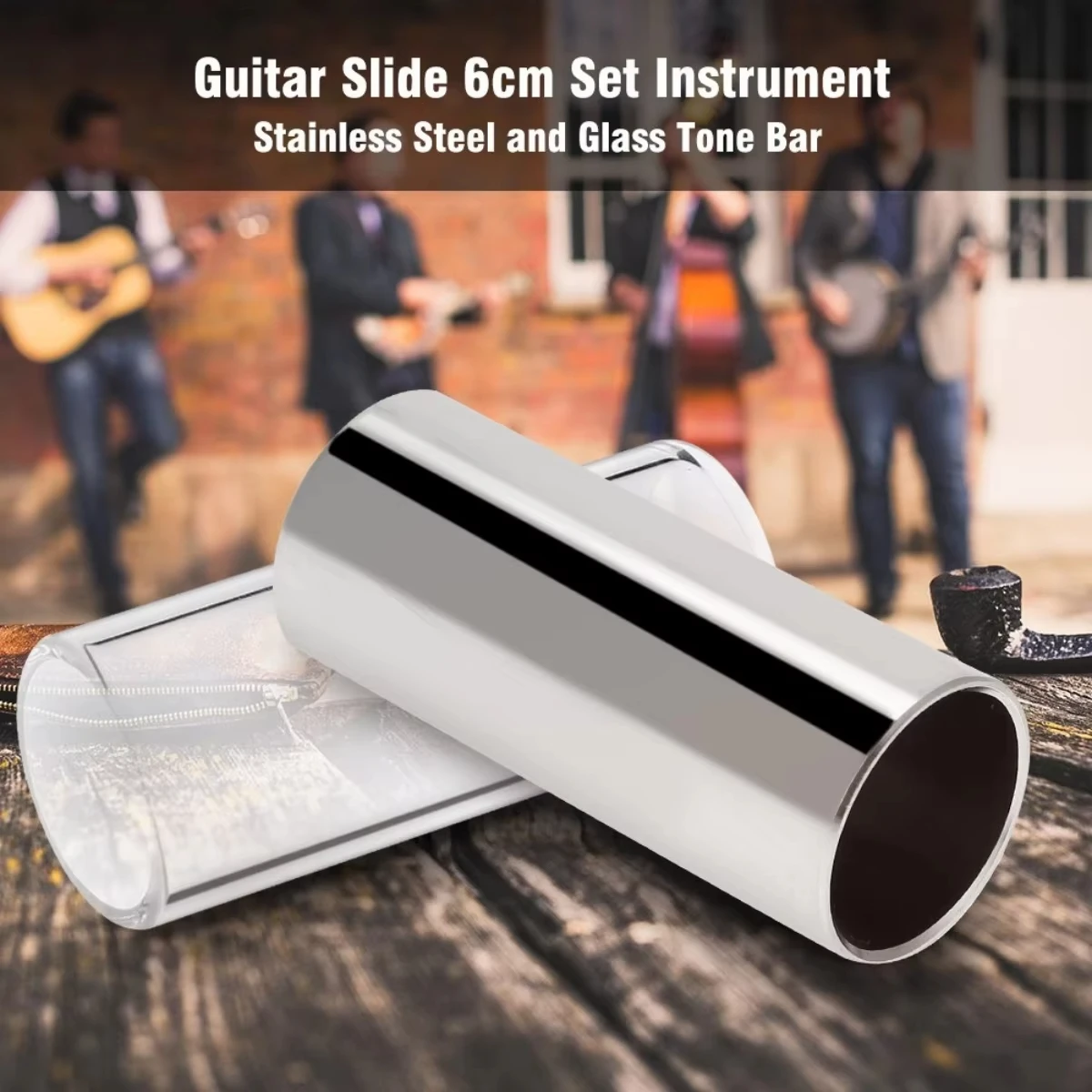Miwayer Slider 60MM High Guitar Slide Bar Stainless Steel Metal/ABS Finger Slides Ukulele String Instruments Guitar Accessorie image 6