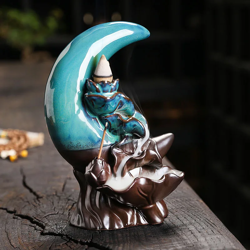 Moon Reflux Incense Burner Incense Board Home Sandalwood Zen Creative Decoration Moon Indoor Decoration Incense Burner