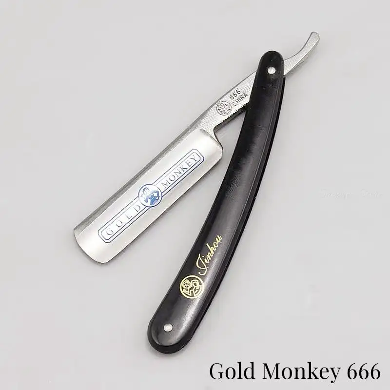 Gold Dollar 208 Gold Monkey 777 666 Classic Steel Straight Edge Salon Barber Shaving Razor Shaver SHAVING RAZOR Barber Tools