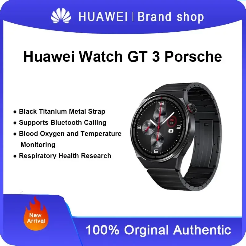 Huawei Smart Watch Watch GT 3 Porsche Design Watch Sports Body Temperature Blood Oxygen Heart Rate Monitoring Bluetooth Calling