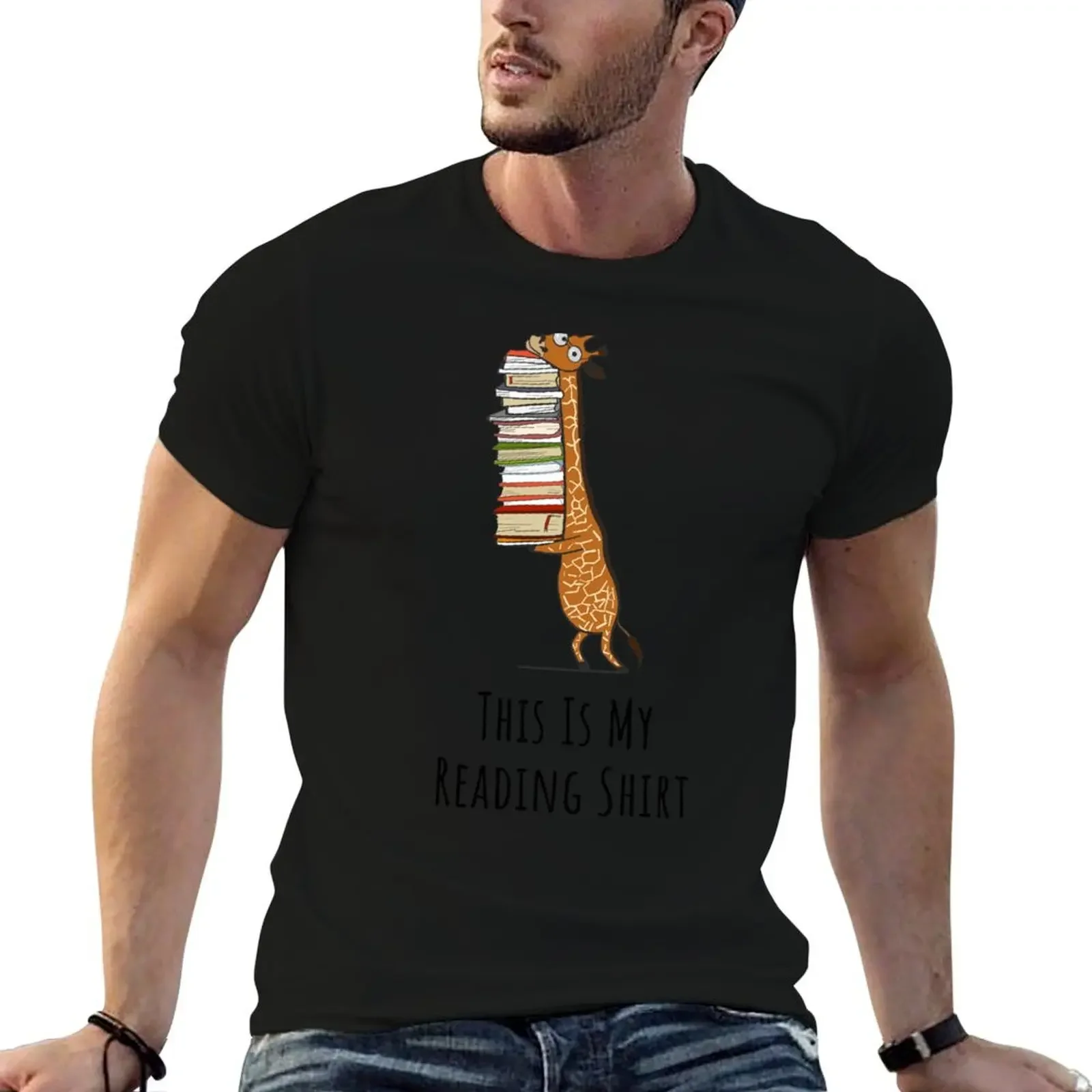 

Funny Giraffe Holding a Stack of Books -This Is My Reading Shirt - Book Lover Gift, Phones Cases And Other Gift T-Shirt