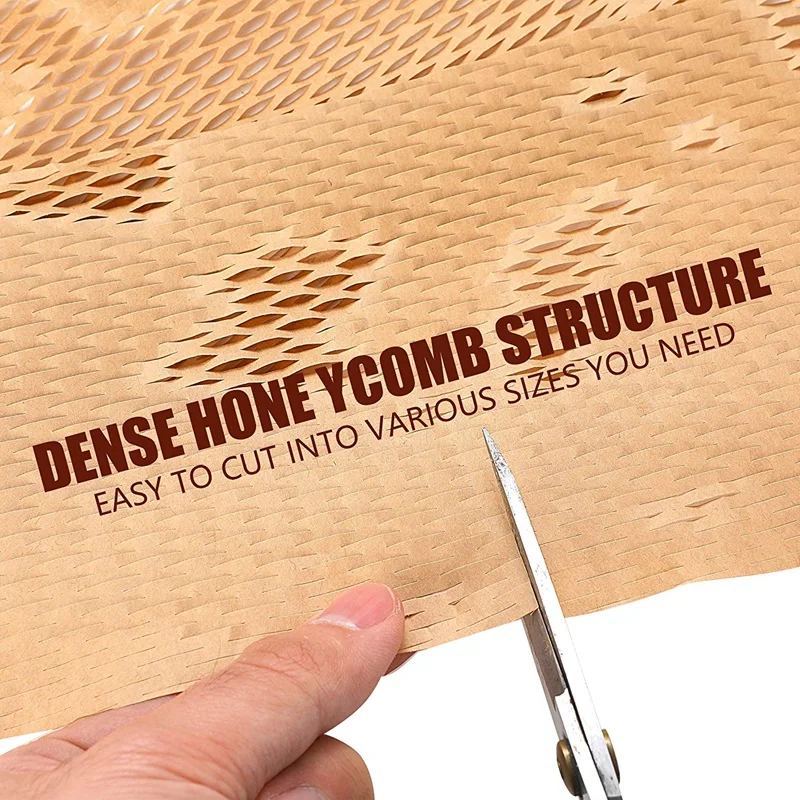 친환경 벌집 쿠션 보호 랩, 포장 및 보관용, 섬세한 품목, 쉬운 분배 롤, 15.7 인치 x 98ft
