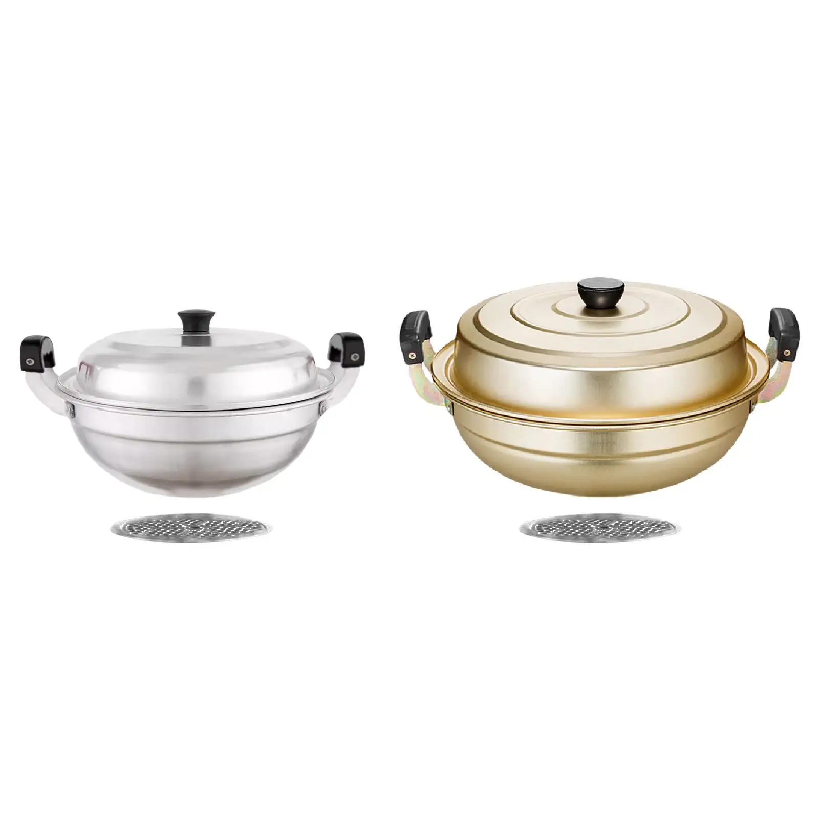 

Алюминиевая пароварка с крышкой, суповая кастрюля, ужин с двойной ручкой, приготовление на пару