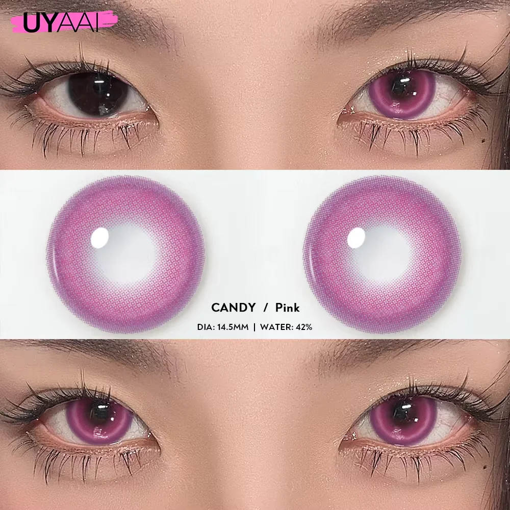 UYAAI 1 Pair Halloween Colored Pupils for Eyes Cosplay Red Lenses Anime Purple Lenses Colorful Blue Eye Contacts Yellow Lenses