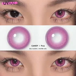 UYAAI 1 Pair Halloween Colored Pupils for Eyes Cosplay Red Lenses Anime Purple Lenses Colorful Blue Eye Contacts Yellow Lenses