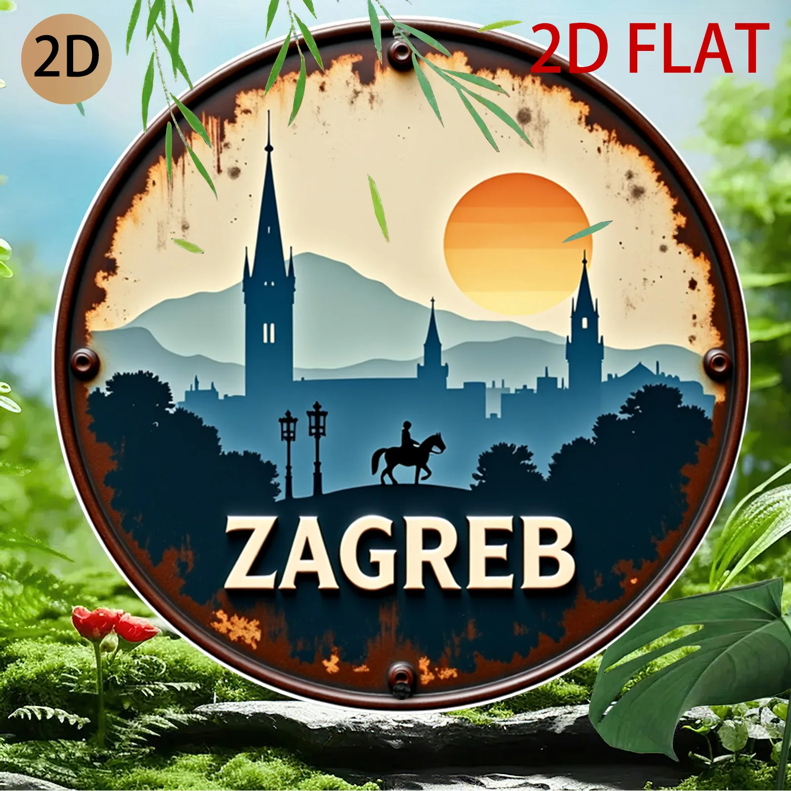 Seni Dinding Logam Retro Desai - Home Decor Zagreb ulasan dan harga