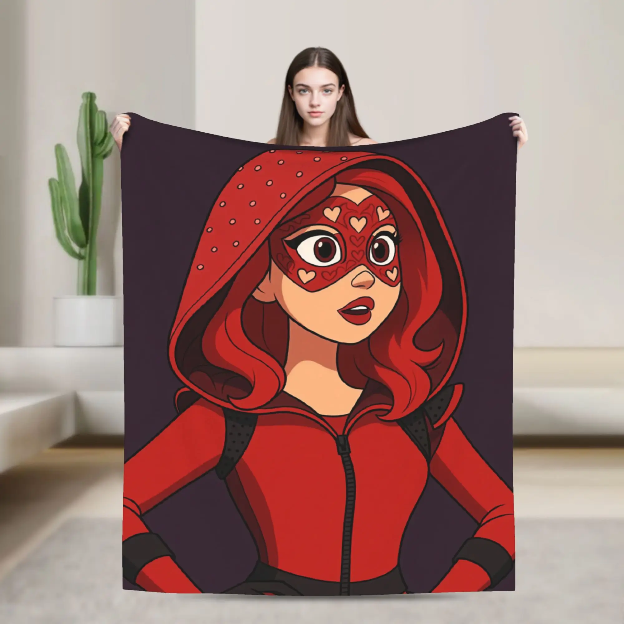 D-Descendantss 4 The Rise Of Red Flannel Blanket Winter Warm Soft Throw Blanket for Kids Couch Bed Bedspread Sofa Bed Cover