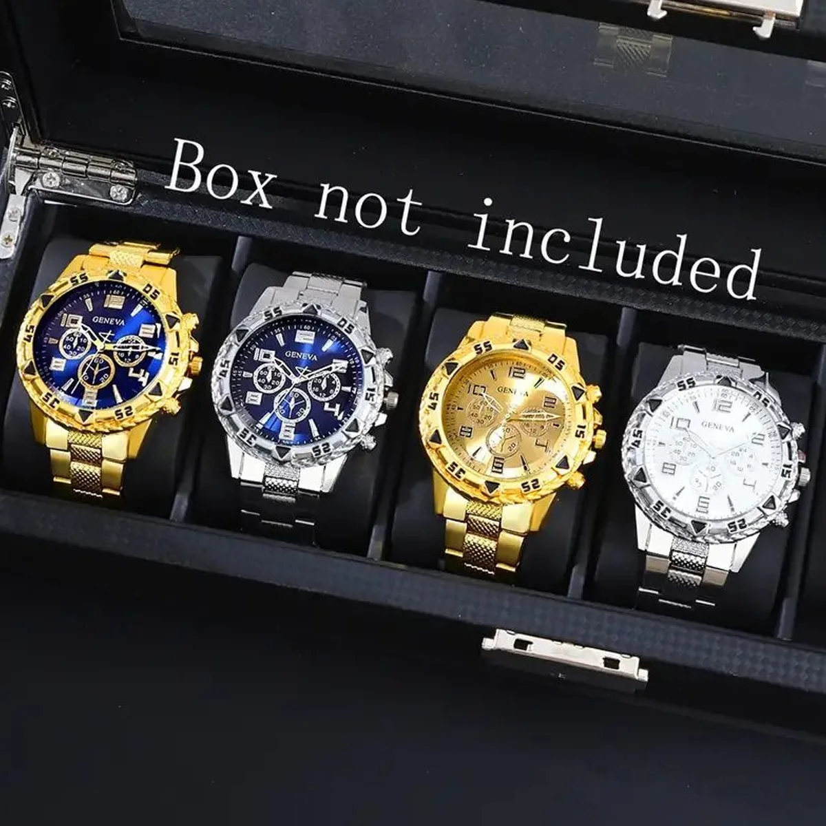 4 pcs/set Couple Watches,Classic Stainless Steel Strap Quartz Movement Watches for Men , Affordable Back To School Watch