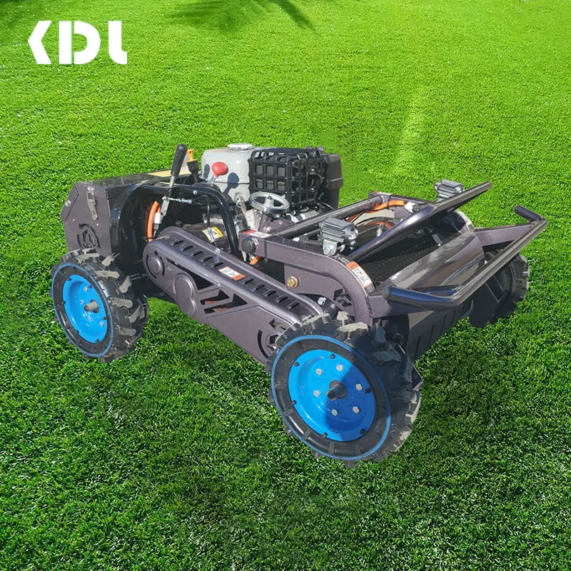 All Terrain 4WD Elettrico Verde Mulcher Ruote Tosaerba Crawler Driverless Frutteto Parco Prato Erba Battitori Macchine per componenti principali