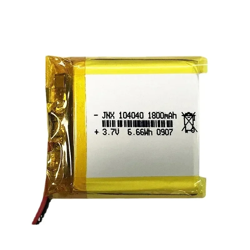 Lithium Polymer Rechargeable Battery 104040 Lithium Polymer 3.7V 1800mah for GPS DVD Cell Phone Smart Watch Massager PAD