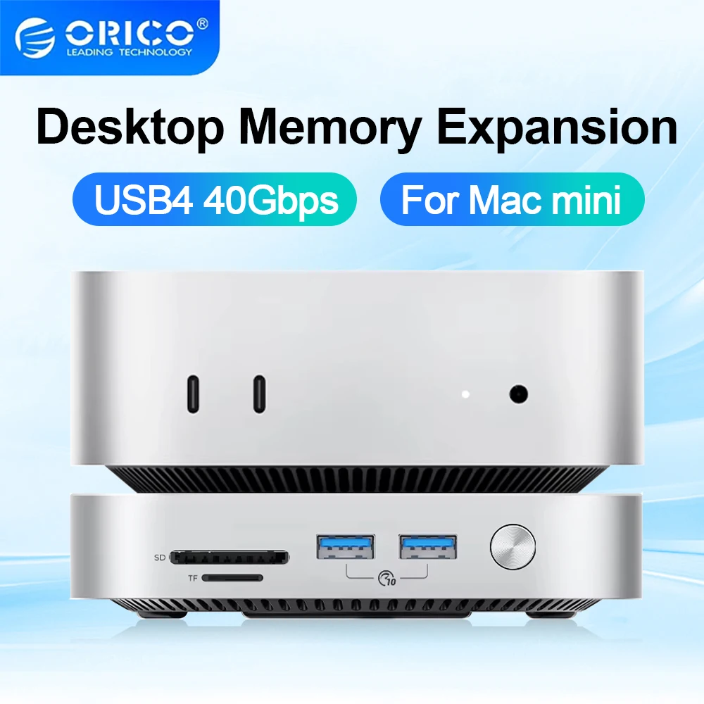 ORICO Usb Extension Hub MiniMate USB4 40Gbps Storage Expansion Dock for Mac Mini M4&M4 Pro with SD/TF4.0 Built-in 512G 1T 2T SSD